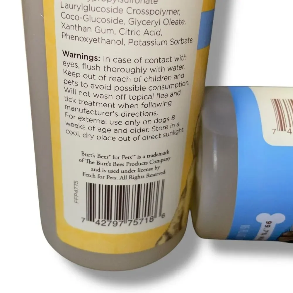 Burts Bees Puppies Natural Tearless 2 in 1 Shampoo Conditioner 16oz Lot of 2 Pet